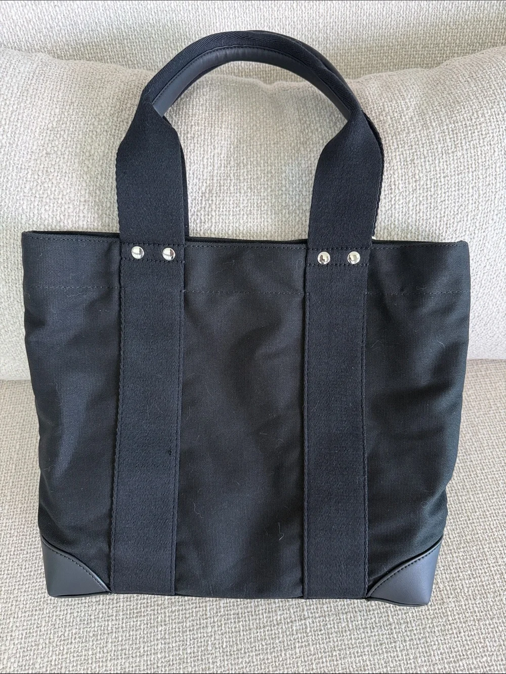BNNW Palladium Black Canvas Messenger Tote